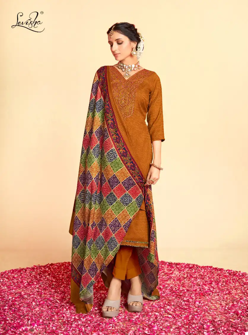 Levisha Nigar Pure Pashmina Wholesale Woolen Suits Catalog — Wholesale Salwar Suits, Levisha wholesale from Surat - Gallery Image 6