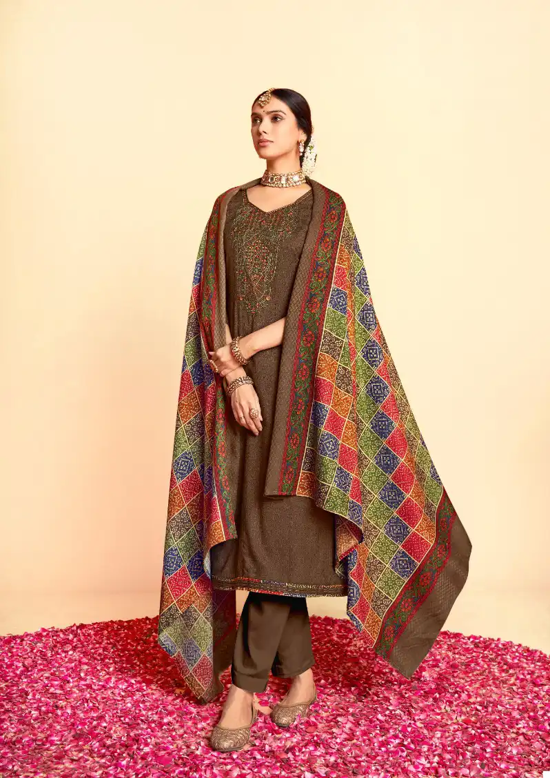 Levisha Nigar Pure Pashmina Wholesale Woolen Suits Catalog — Wholesale Salwar Suits, Levisha wholesale from Surat - Gallery Image 7