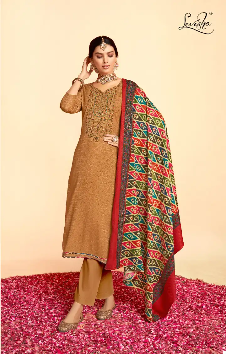 Levisha Nigar Pure Pashmina Wholesale Woolen Suits Catalog — Wholesale Salwar Suits, Levisha wholesale from Surat - Gallery Image 2