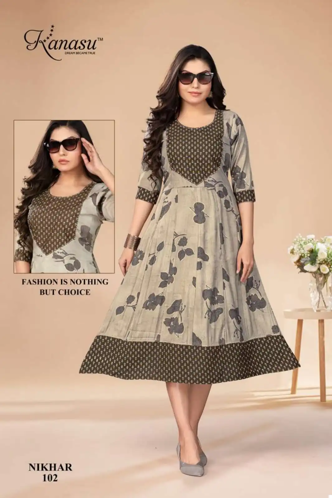 Kanasu Nikhar Heavy Rayon Wholesale Kurti Catalog — Wholesale Kurtis, MPA wholesale from Surat - Gallery Image 7