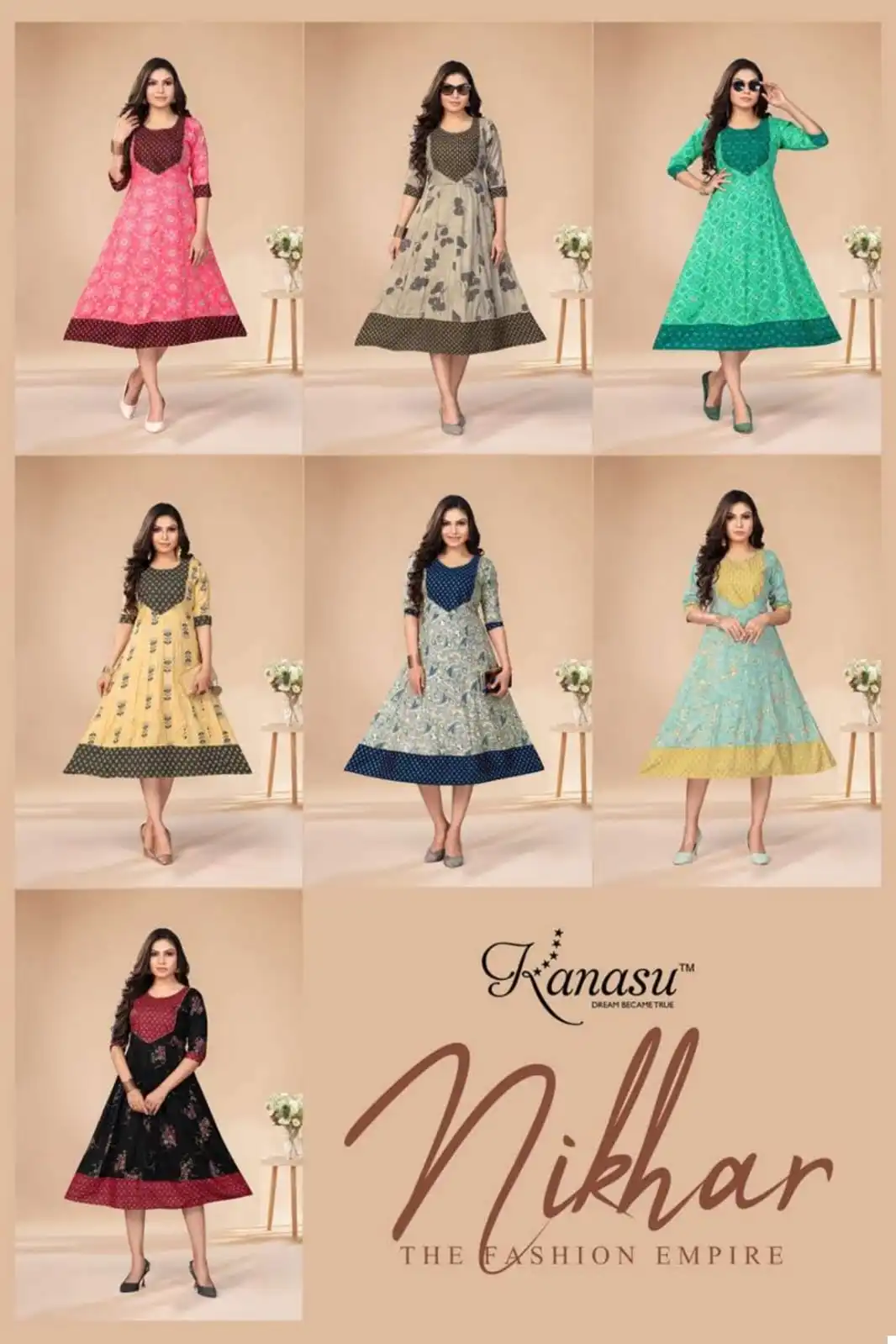Kanasu Nikhar Heavy Rayon Wholesale Kurti Catalog — Wholesale Kurtis, MPA wholesale from Surat — view 8