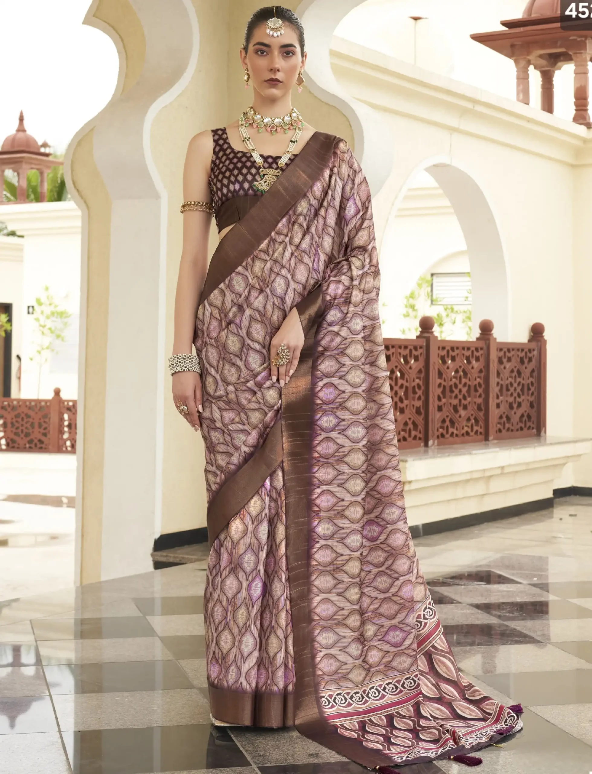 Nazneen Nirvi Gotha Silk Wholesale Sarees Catalog