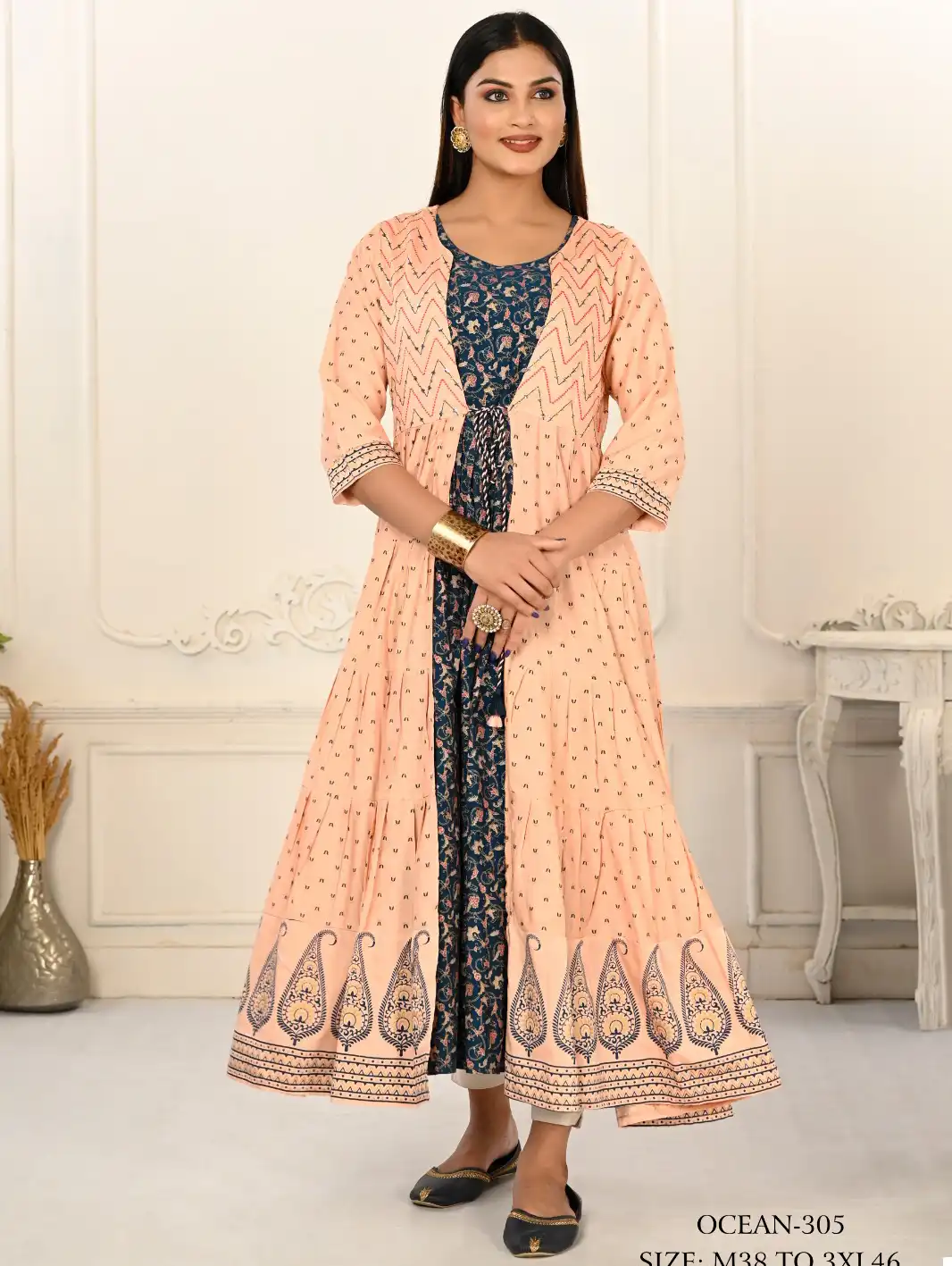 Jivora Ocean Cotton Wholesale Hand Print Kurti Catalog