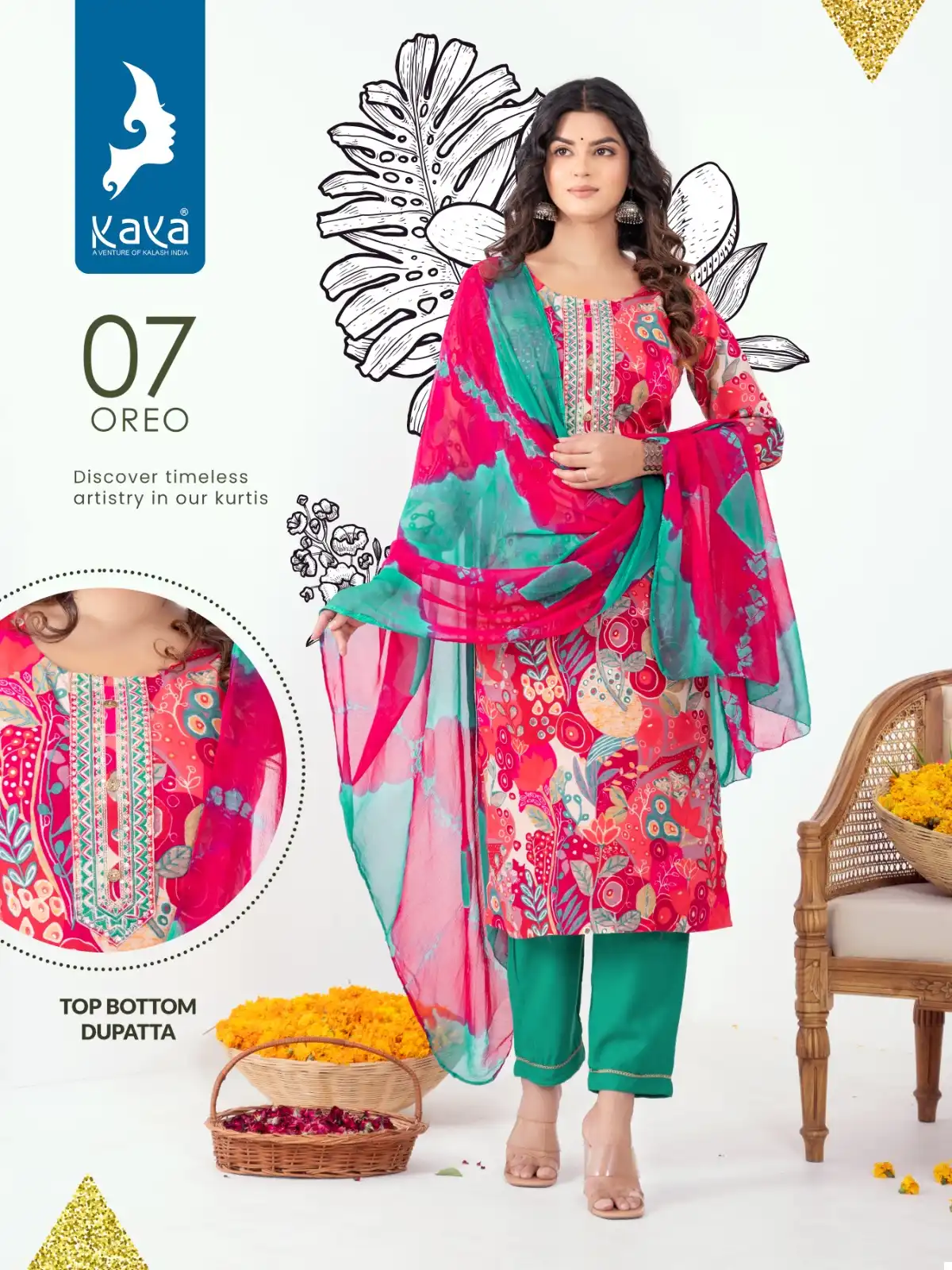 Kaya Oreo Rayon Wholesale Readymade Suits Catalog — Wholesale Salwar Suits, MPA wholesale from Surat - Gallery Image 7