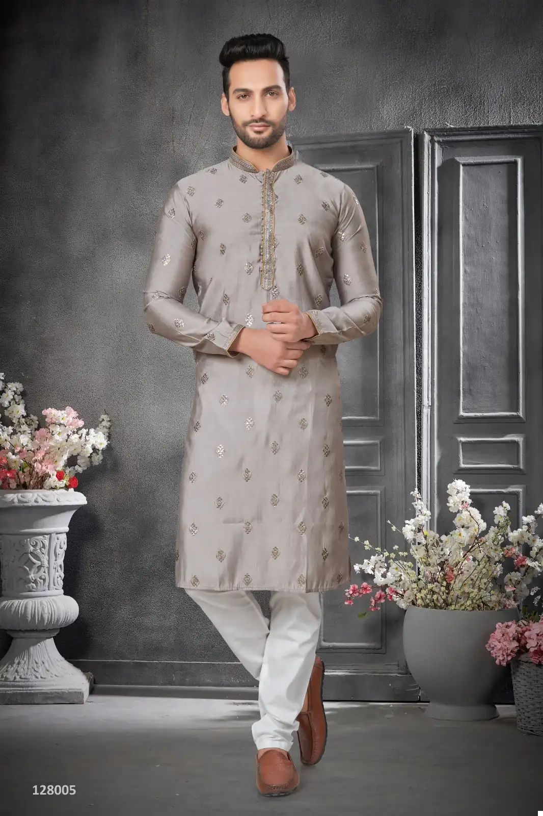 Outluk Vol 128 Heavy Cotton Silk Wholesale Men's Kurta Pajama Catalog — Singles, MPA wholesale from Surat — view 3