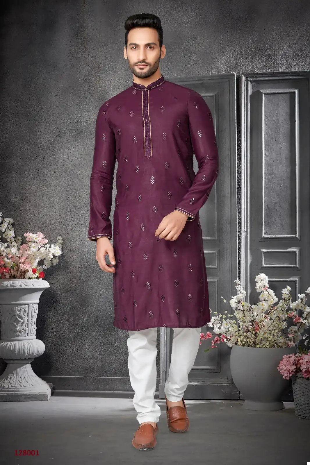 Outluk Vol 128 Heavy Cotton Silk Wholesale Men's Kurta Pajama Catalog — Singles, MPA wholesale from Surat — view 4