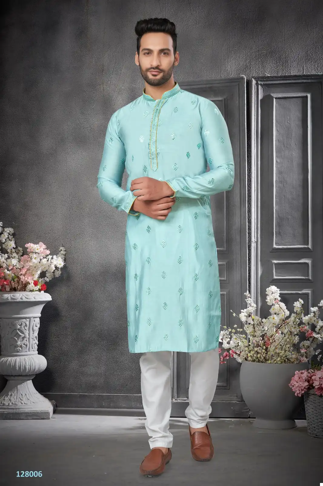 Outluk Vol 128 Heavy Cotton Silk Wholesale Men's Kurta Pajama Catalog — Singles, MPA wholesale from Surat — view 5