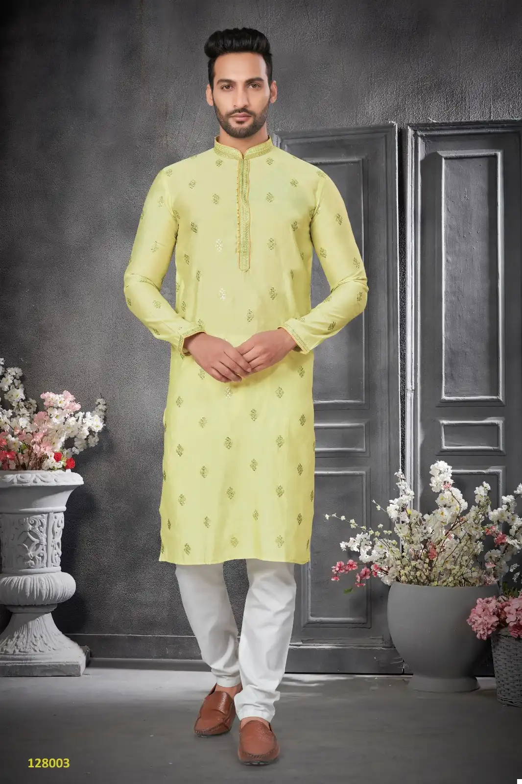 Outluk Vol 128 Heavy Cotton Silk Wholesale Men's Kurta Pajama Catalog — Singles, MPA wholesale from Surat — view 2