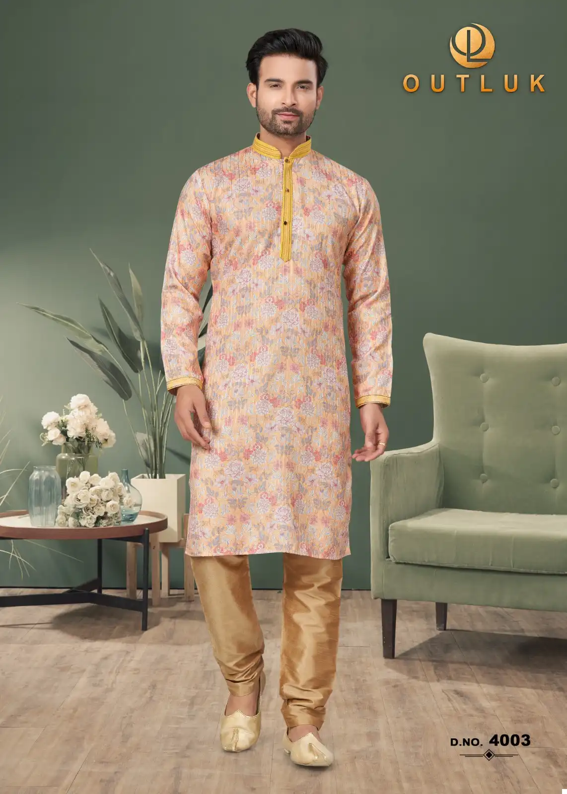 Outluk Wedding Collection Vol 4 Heavy Cotton Wholesale Kurta Pajama Catalog — Singles, MPA wholesale from Surat — view 5