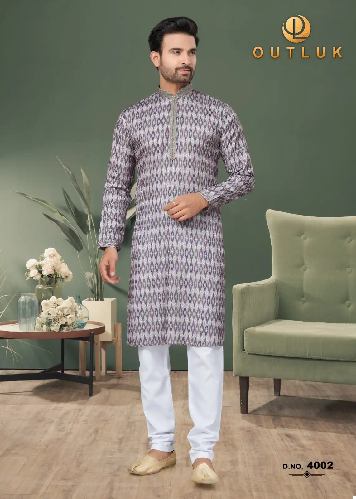 Outluk Wedding Collection Vol 4 Heavy Cotton Wholesale Kurta Pajama Catalog — Singles, MPA wholesale from Surat — view 4