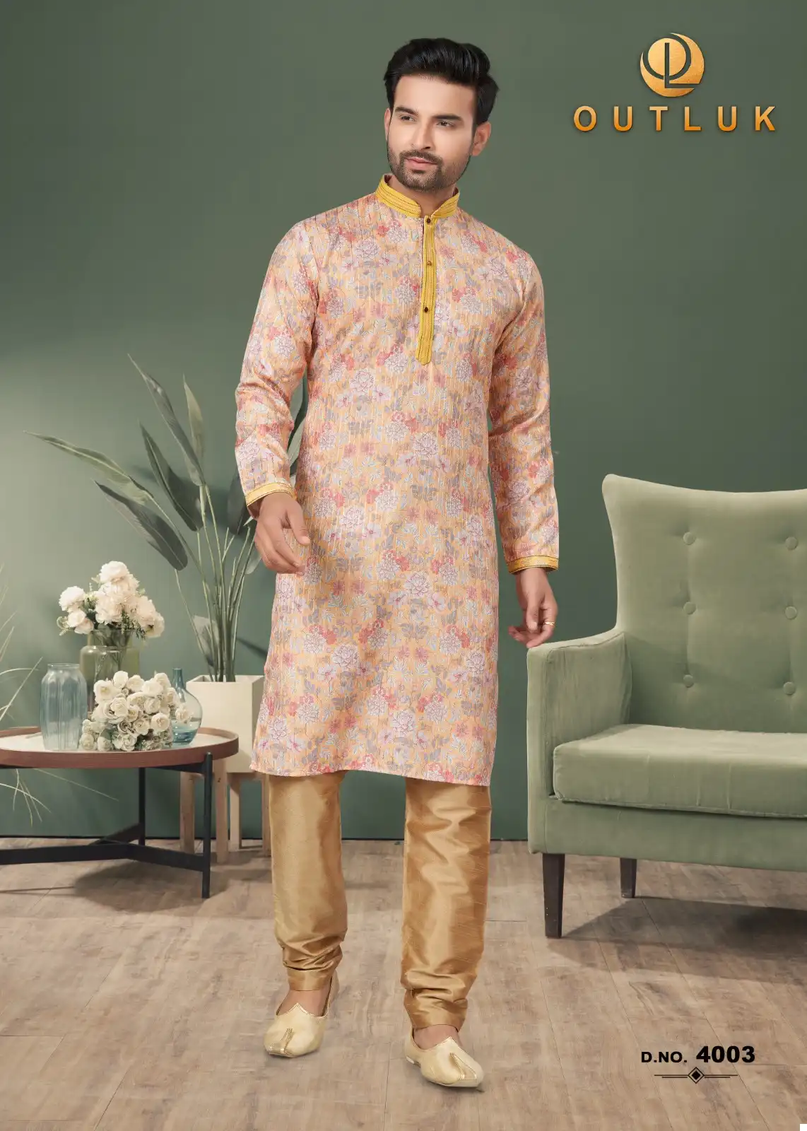 Outluk Wedding Collection Vol 4 Heavy Cotton Wholesale Kurta Pajama Catalog — Singles, MPA wholesale from Surat — view 6