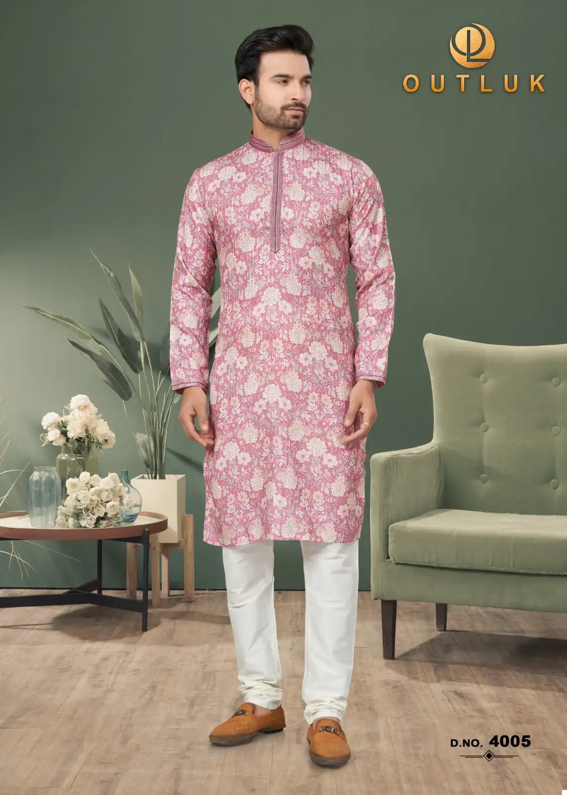 Outluk Wedding Collection Vol 4 Heavy Cotton Wholesale Kurta Pajama Catalog — Singles, MPA wholesale from Surat — view 2