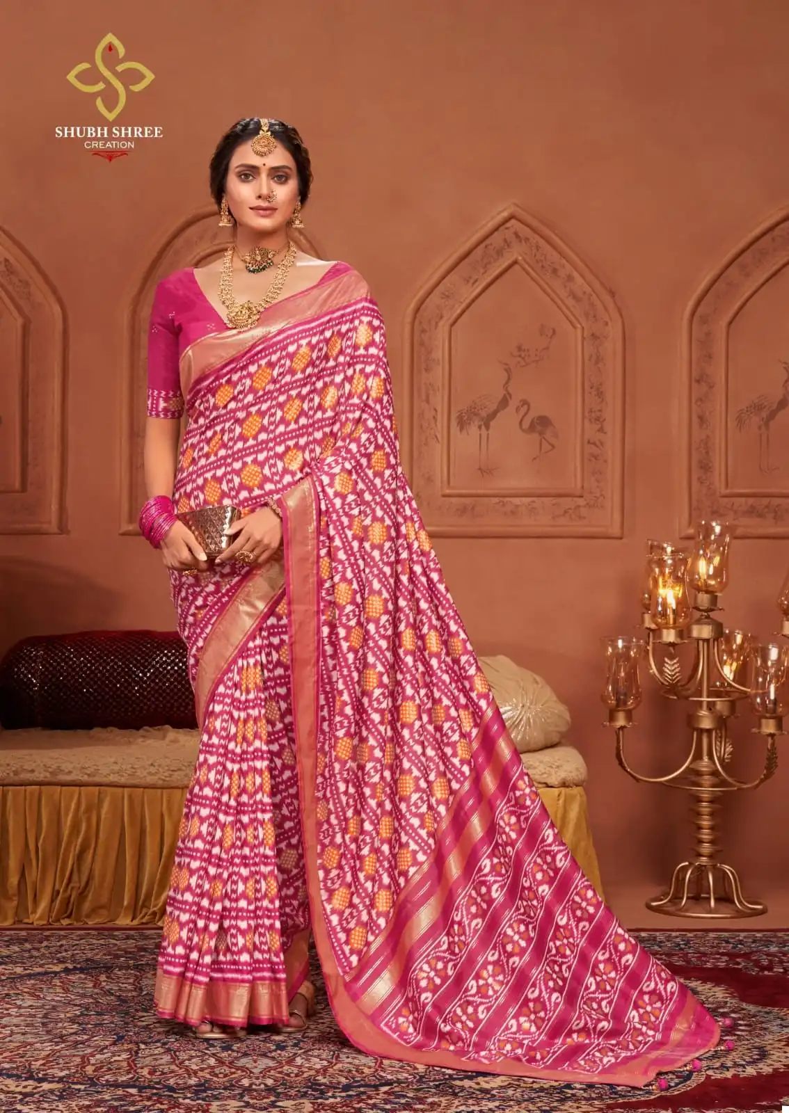 Shubh Shree Palki Welvet Tussar Silk Wholesale Sarees Catalog — Wholesale Sarees, MPA wholesale from Surat - Gallery Image 8