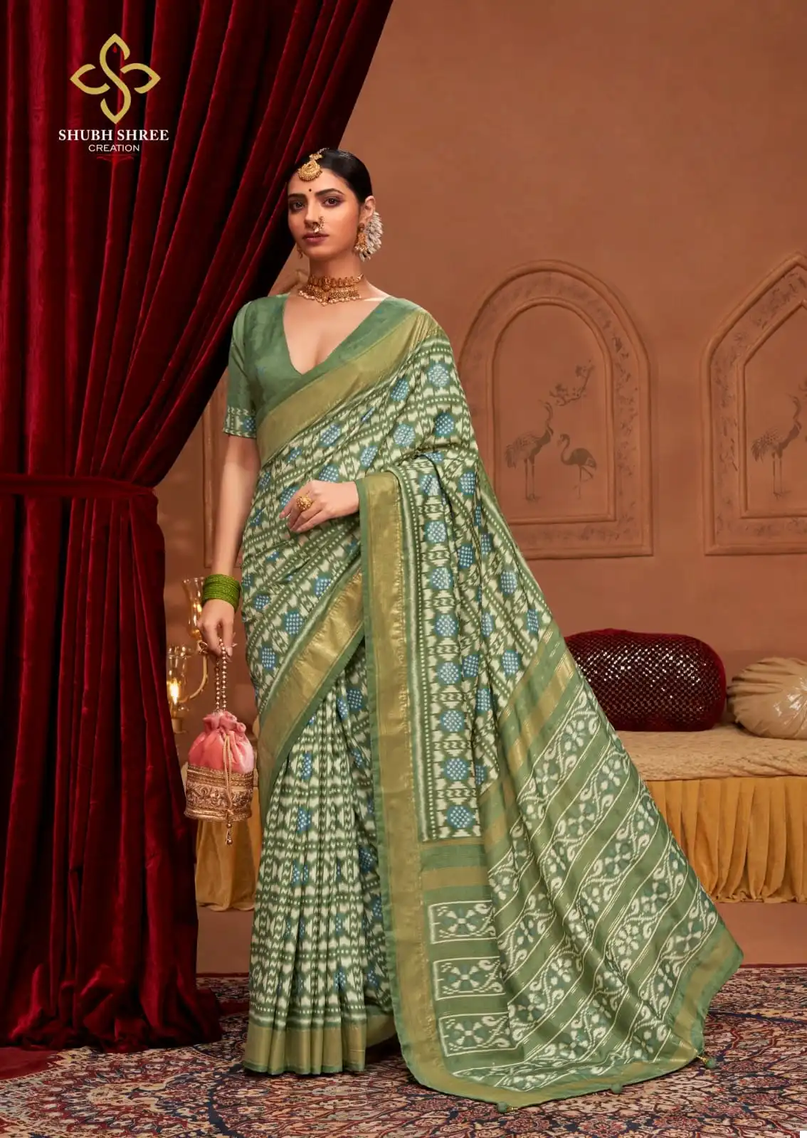 Shubh Shree Palki Welvet Tussar Silk Wholesale Sarees Catalog — Wholesale Sarees, MPA wholesale from Surat - Gallery Image 9