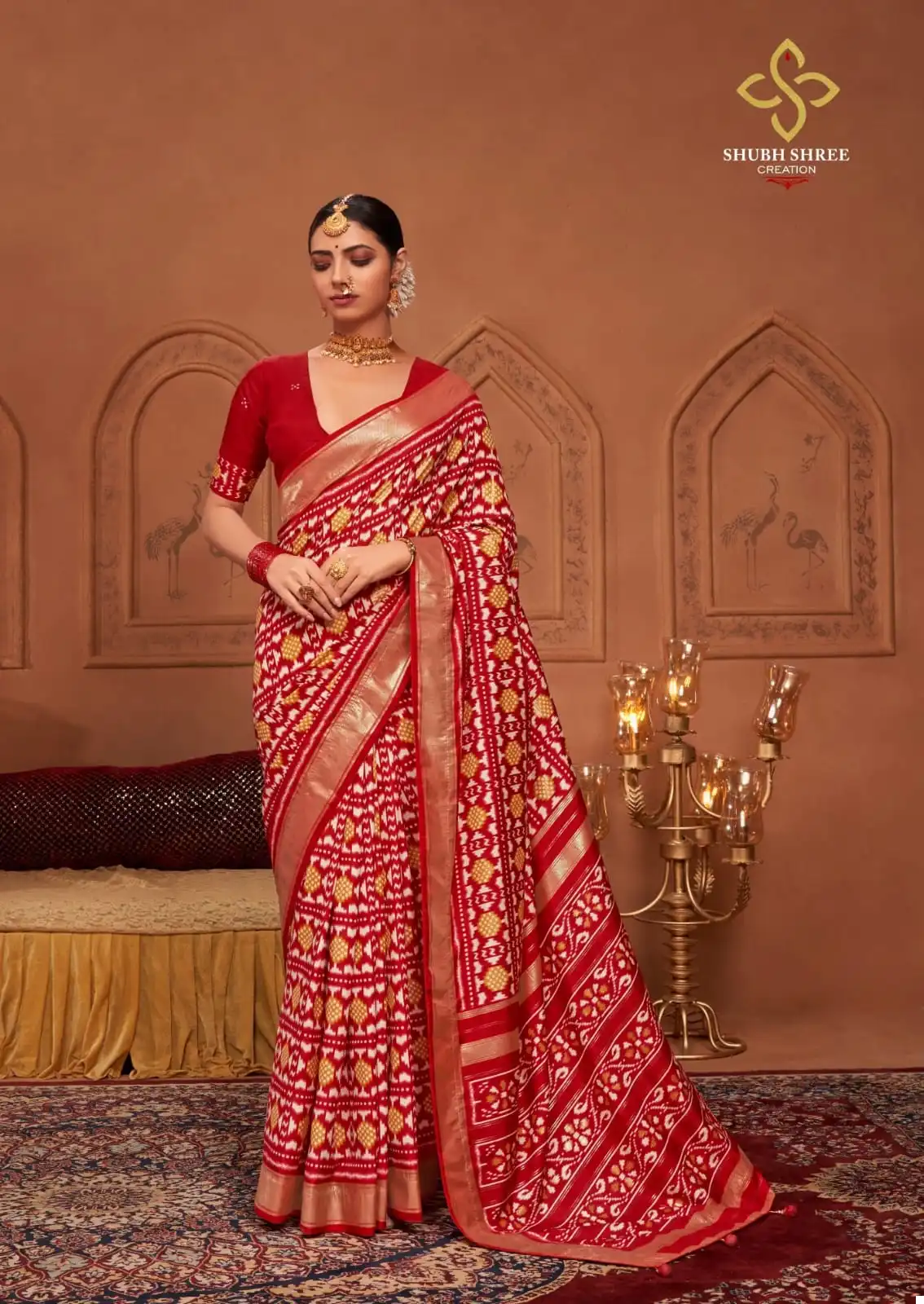 Shubh Shree Palki Welvet Tussar Silk Wholesale Sarees Catalog — Wholesale Sarees, MPA wholesale from Surat - Gallery Image 10