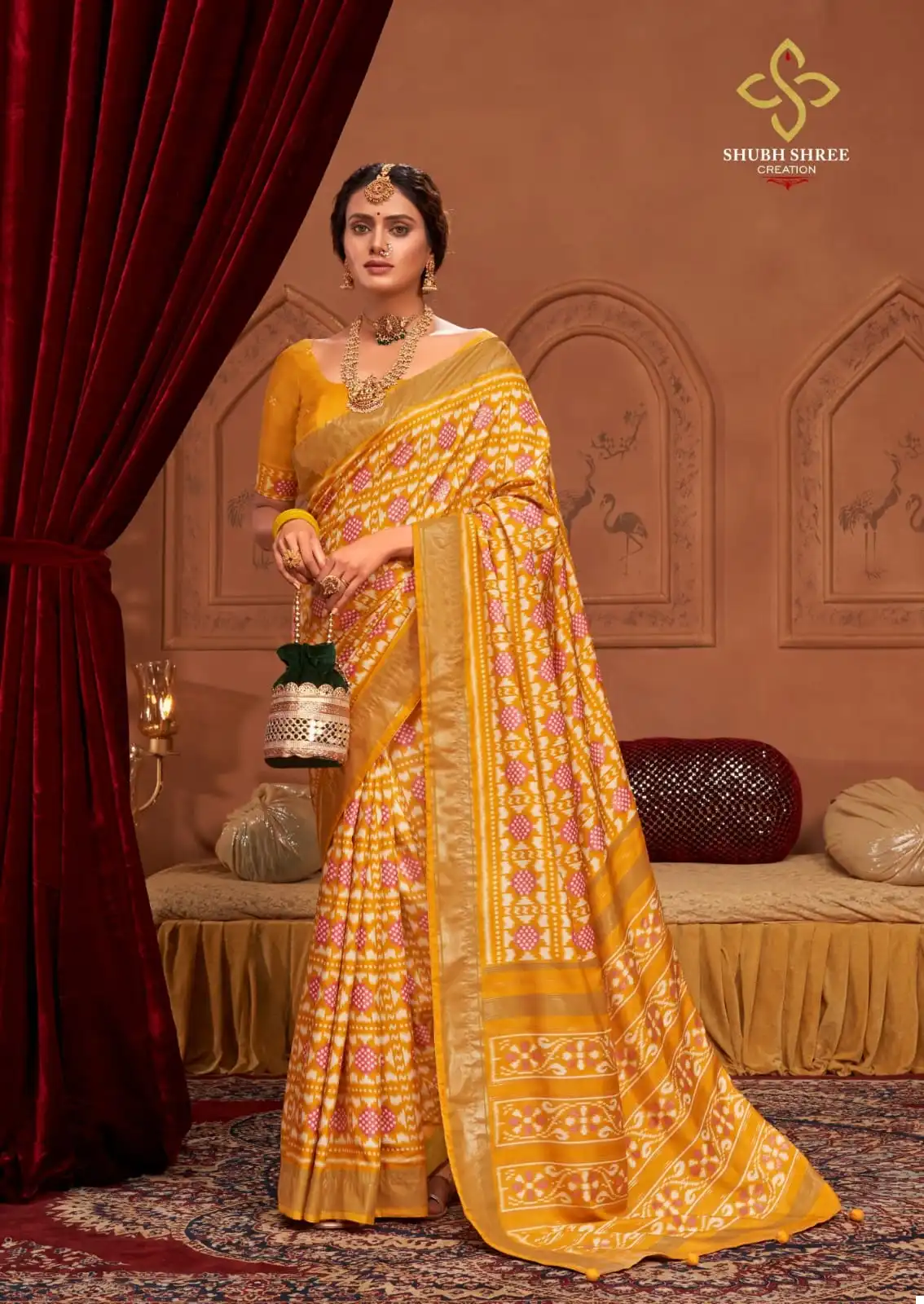 Shubh Shree Palki Welvet Tussar Silk Wholesale Sarees Catalog — Wholesale Sarees, MPA wholesale from Surat - Gallery Image 7