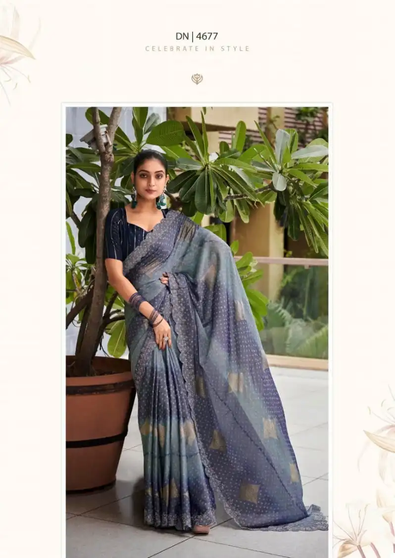 5D Designer Paridhi Chiffon Brasso Wholesale Sarees Catalog — Wholesale Sarees, MPA wholesale from Surat - Gallery Image 5