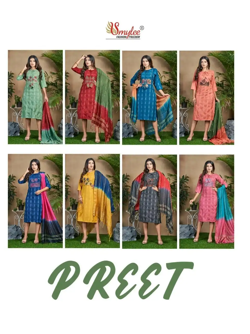 Vardan Ethnic Preet Heavy Ikkat Rayon Wholesale Kurti With Dupatta Catalog — Wholesale Kurtis, MPA wholesale from Surat — view 9