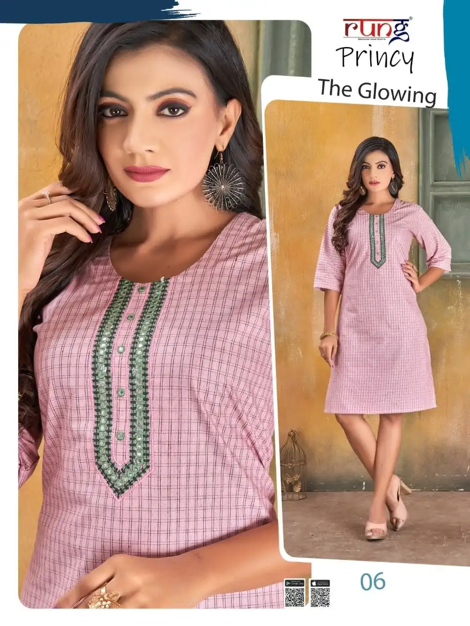 Rung Princy Heavy Cotton Wholesale Kurti Catalog — Wholesale Kurtis, MPA wholesale from Surat - Gallery Image 4