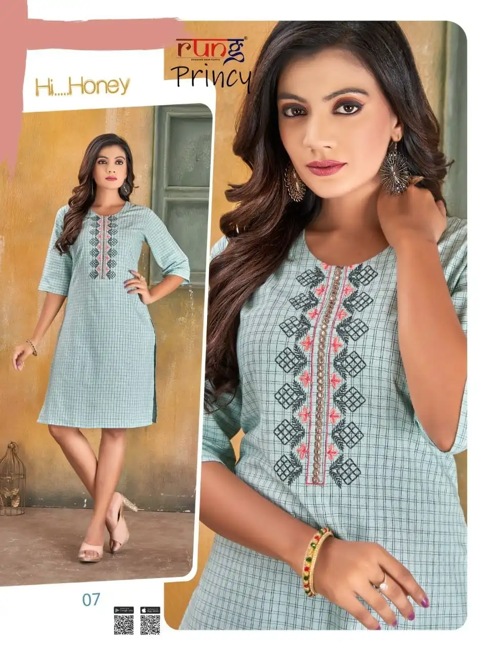 Rung Princy Heavy Cotton Wholesale Kurti Catalog — Wholesale Kurtis, MPA wholesale from Surat - Gallery Image 5
