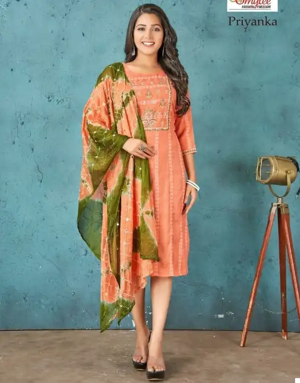 Vardan Ethnic Priyanka Heavy Bombay Lining Rayon Wholesale Kurti With Dupatta Catalog — Wholesale Kurtis, MPA wholesale from Surat — view 1