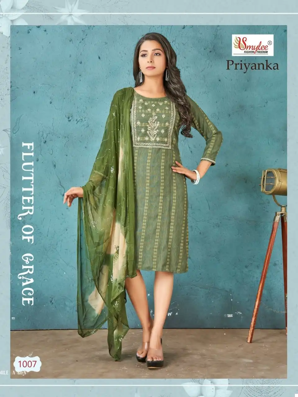 Vardan Ethnic Priyanka Heavy Bombay Lining Rayon Wholesale Kurti With Dupatta Catalog — Wholesale Kurtis, MPA wholesale from Surat - Gallery Image 5