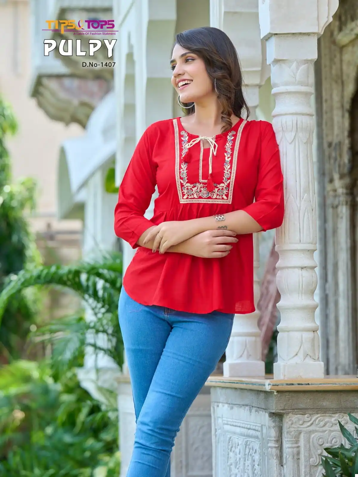 Tips & Tops Pulpy Vol 14 Heavy Rayon Slub Wholesale Fancy Short Tops Catalog — Wholesale Kurtis, MPA wholesale from Surat - Gallery Image 3