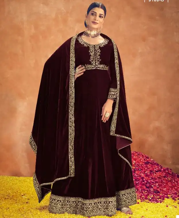 LT-Nitya Parisha Velvet Wholesale Winter Wear Suits Catalog — Wholesale Salwar Suits, MPA wholesale from Surat — view 1