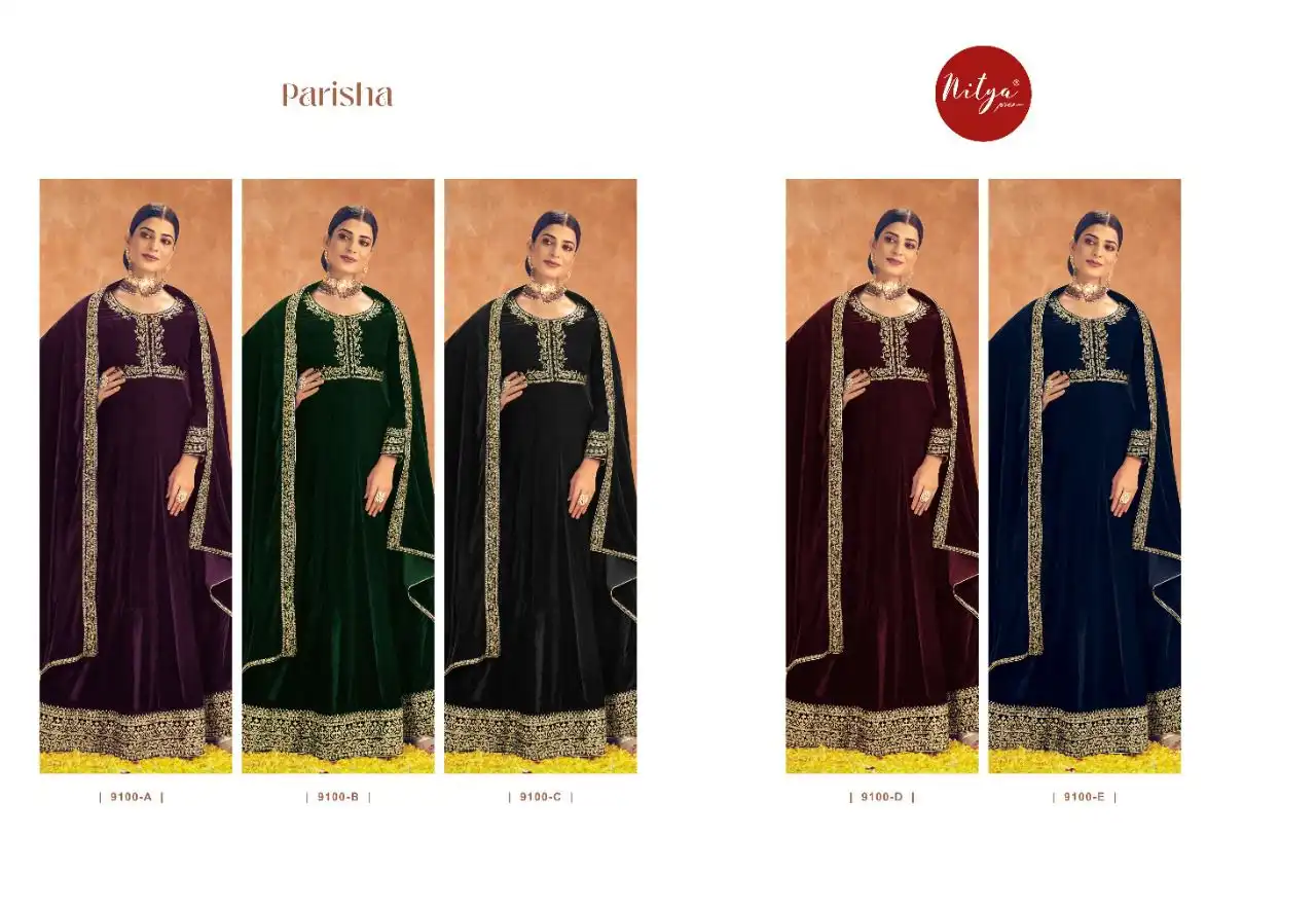 LT-Nitya Parisha Velvet Wholesale Winter Wear Suits Catalog — Wholesale Salwar Suits, MPA wholesale from Surat — view 6