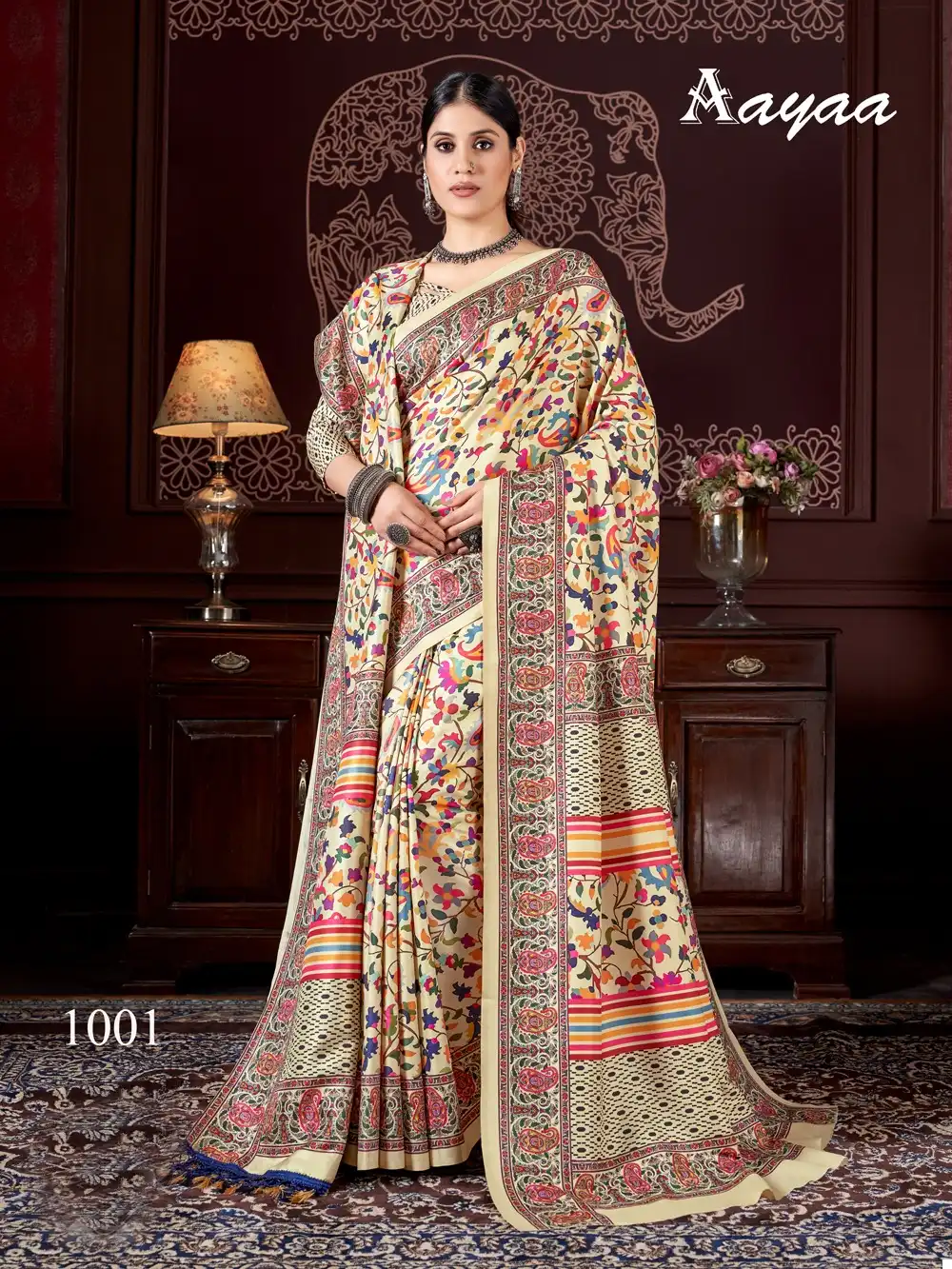 Aayaa Pashmina Vol 1 Pashmina Wholesale Winter Saree Catalog — Wholesale Sarees, MPA wholesale from Surat - Gallery Image 7