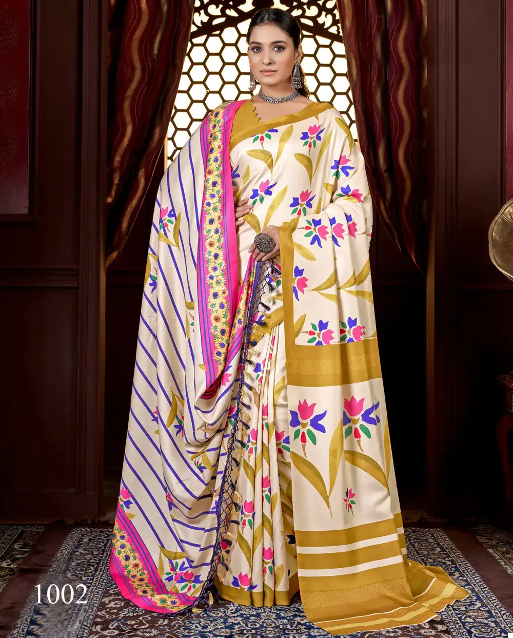 Aayaa Pashmina Vol 1 Pashmina Wholesale Winter Saree Catalog — Wholesale Sarees, MPA wholesale from Surat — view 1