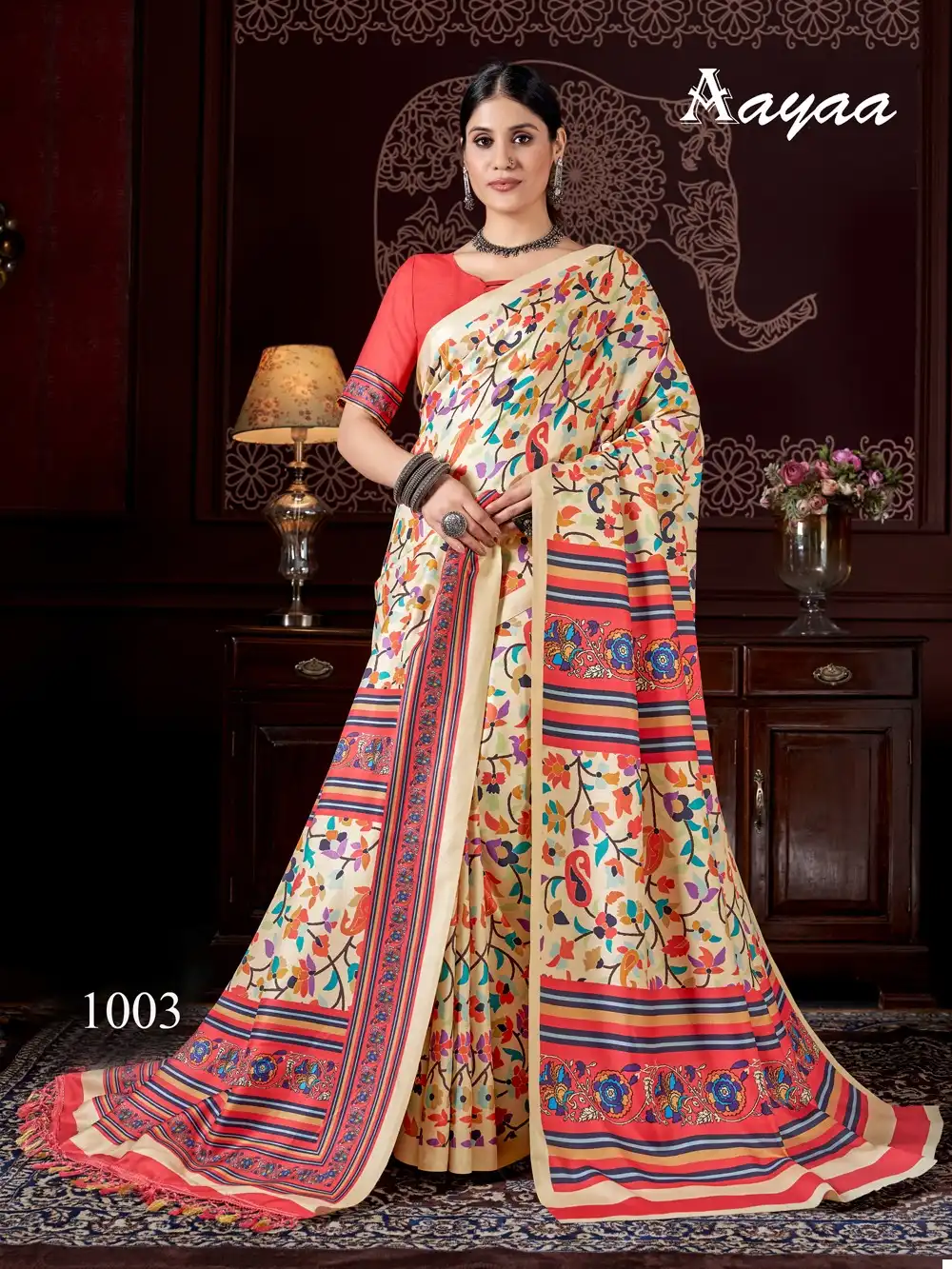 Aayaa Pashmina Vol 1 Pashmina Wholesale Winter Saree Catalog — Wholesale Sarees, MPA wholesale from Surat - Gallery Image 9