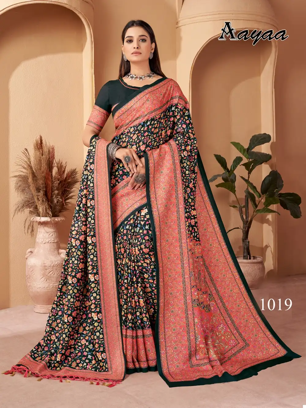 Aayaa Pashmina Vol 3 Pashmina Wholesale Fancy Sarees Catalog — Wholesale Sarees, MPA wholesale from Surat - Gallery Image 6