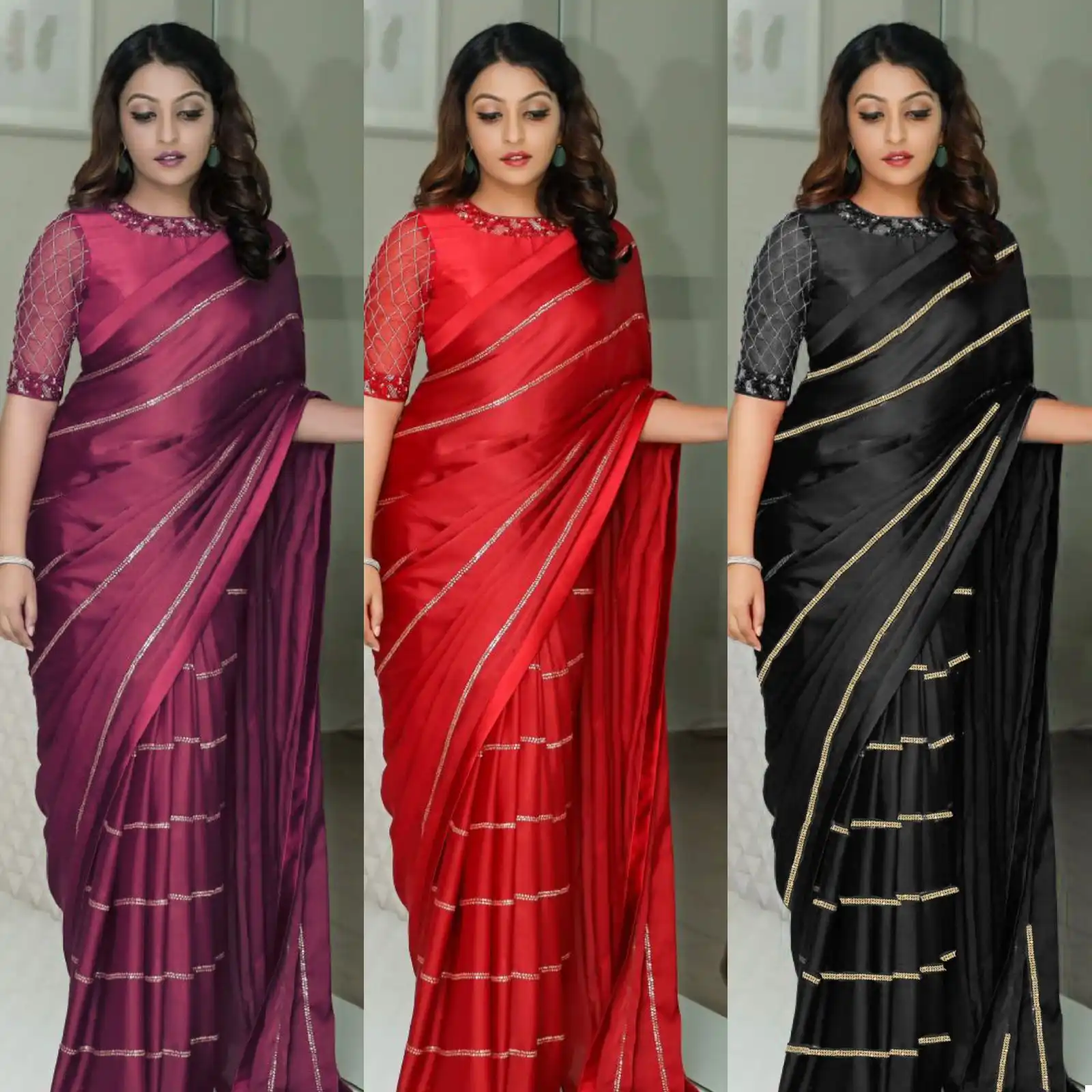 Vardan Ethnic Red Label Premiuim Vichitra Wholesale Sarees Catalog — Wholesale Sarees, MPA wholesale from Surat - Gallery Image 4