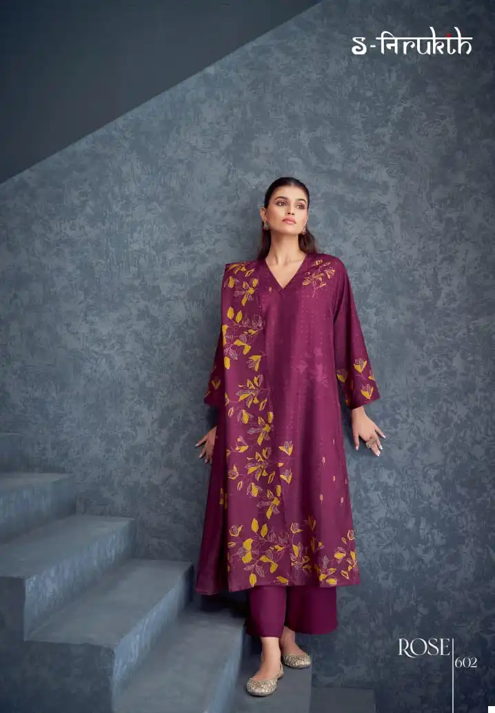 S-Nirukth Rose Pashmina Wholesale Winter Wear Suits Catalog — Wholesale, MPA wholesale from Surat - Gallery Image 6