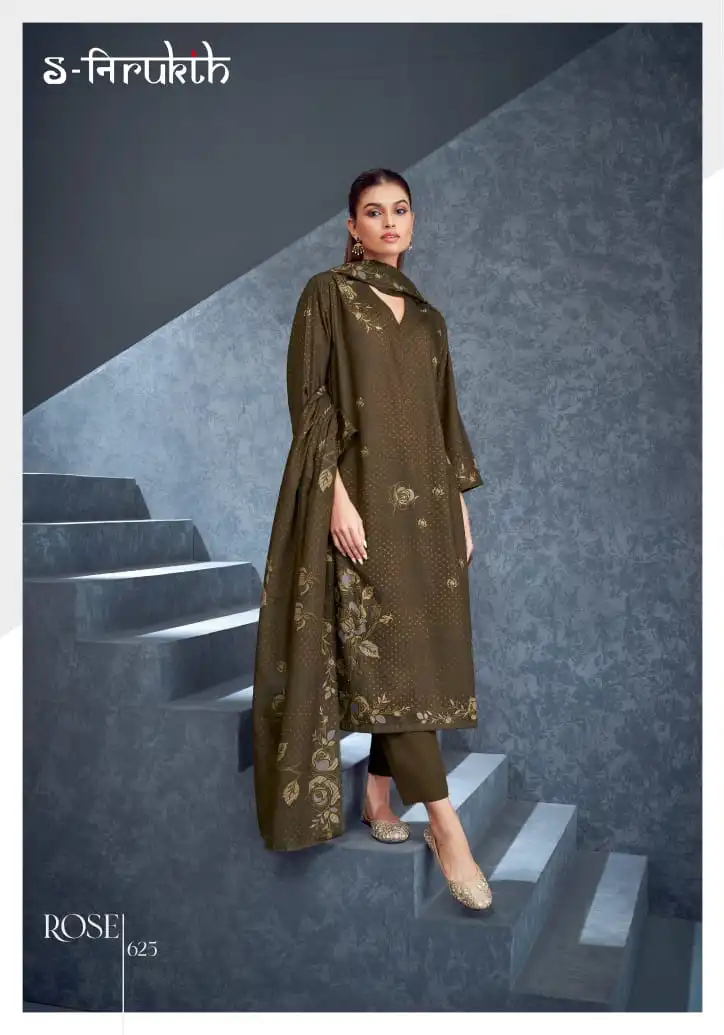 S-Nirukth Rose Pashmina Wholesale Winter Wear Suits Catalog — Wholesale, MPA wholesale from Surat - Gallery Image 2