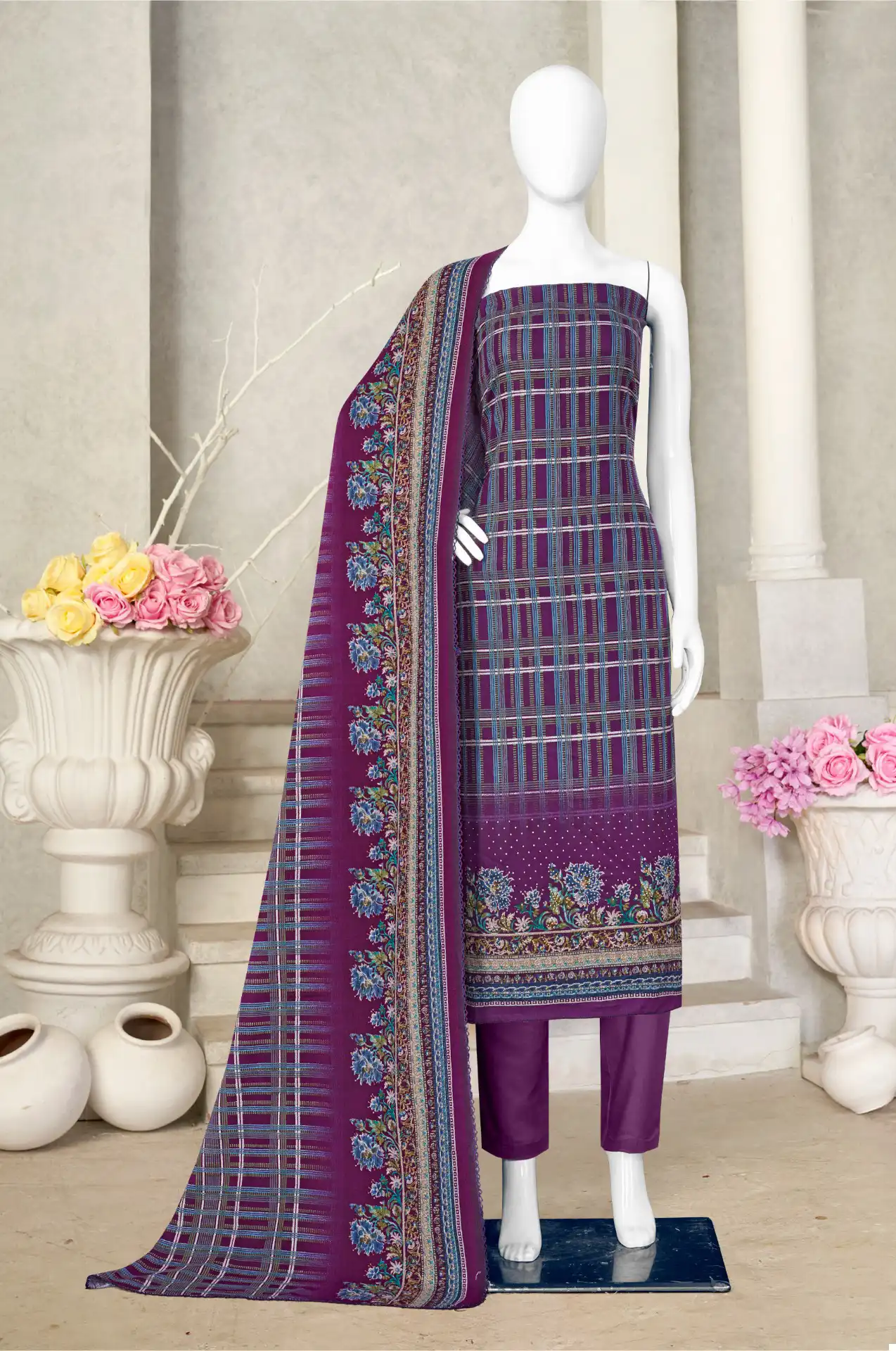 Bipson Royal Alpine-2401 Pure Alpine Wholesale Salwar Suit Catalog — Wholesale Salwar Suits, MPA wholesale from Surat - Gallery Image 2