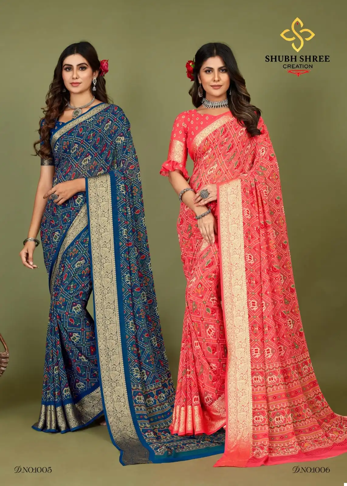 Shubh Shree Rang Patola Vetles Wholesale Sarees Catalog — Wholesale Sarees, MPA wholesale from Surat - Gallery Image 3