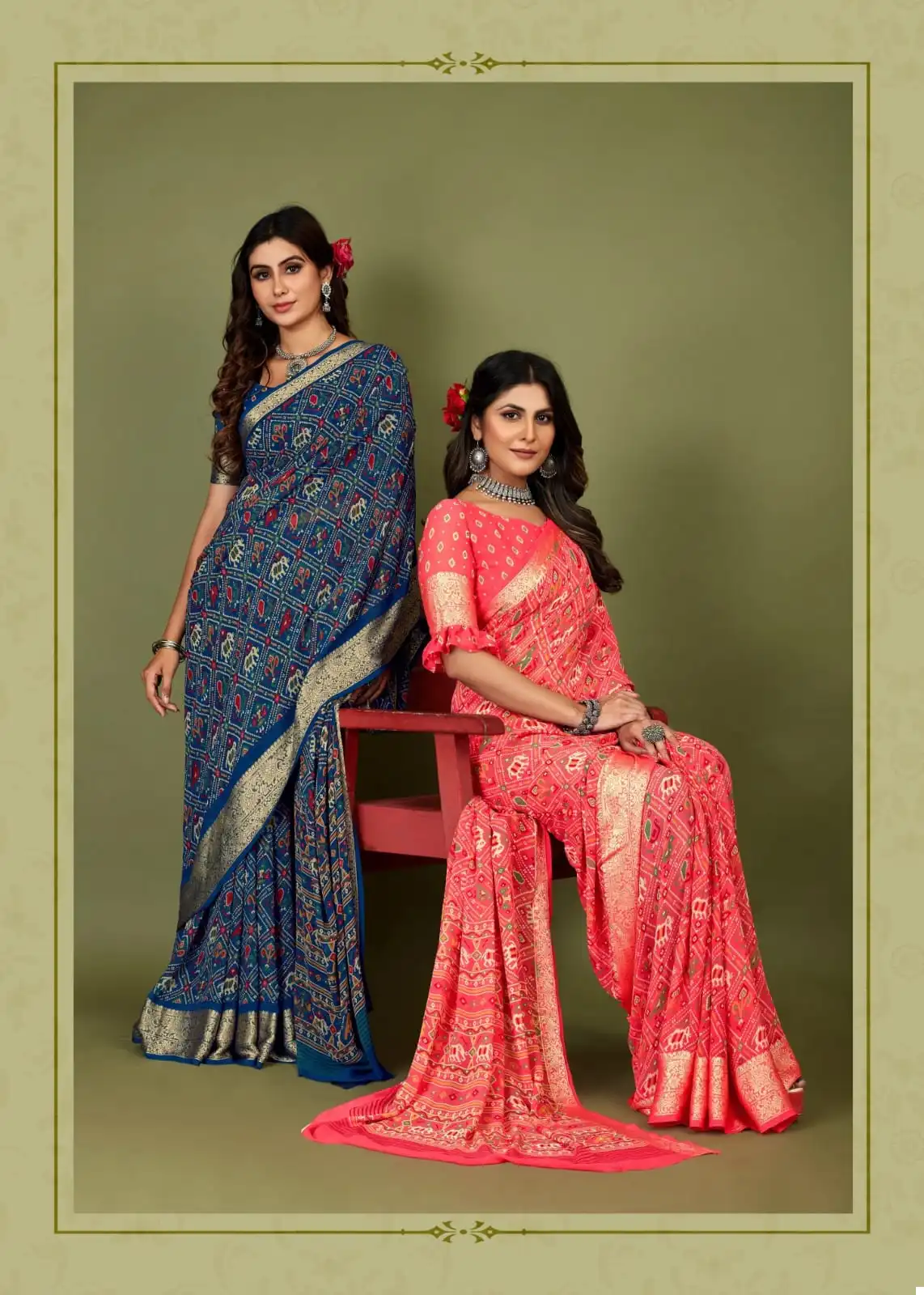 Shubh Shree Rang Patola Vetles Wholesale Sarees Catalog — Wholesale Sarees, MPA wholesale from Surat - Gallery Image 5