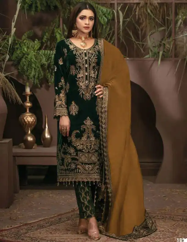 Deepsy Suits Rangrasiya Velvet Wholesale Pakistani Winter Wear Salwar Suit Catalog