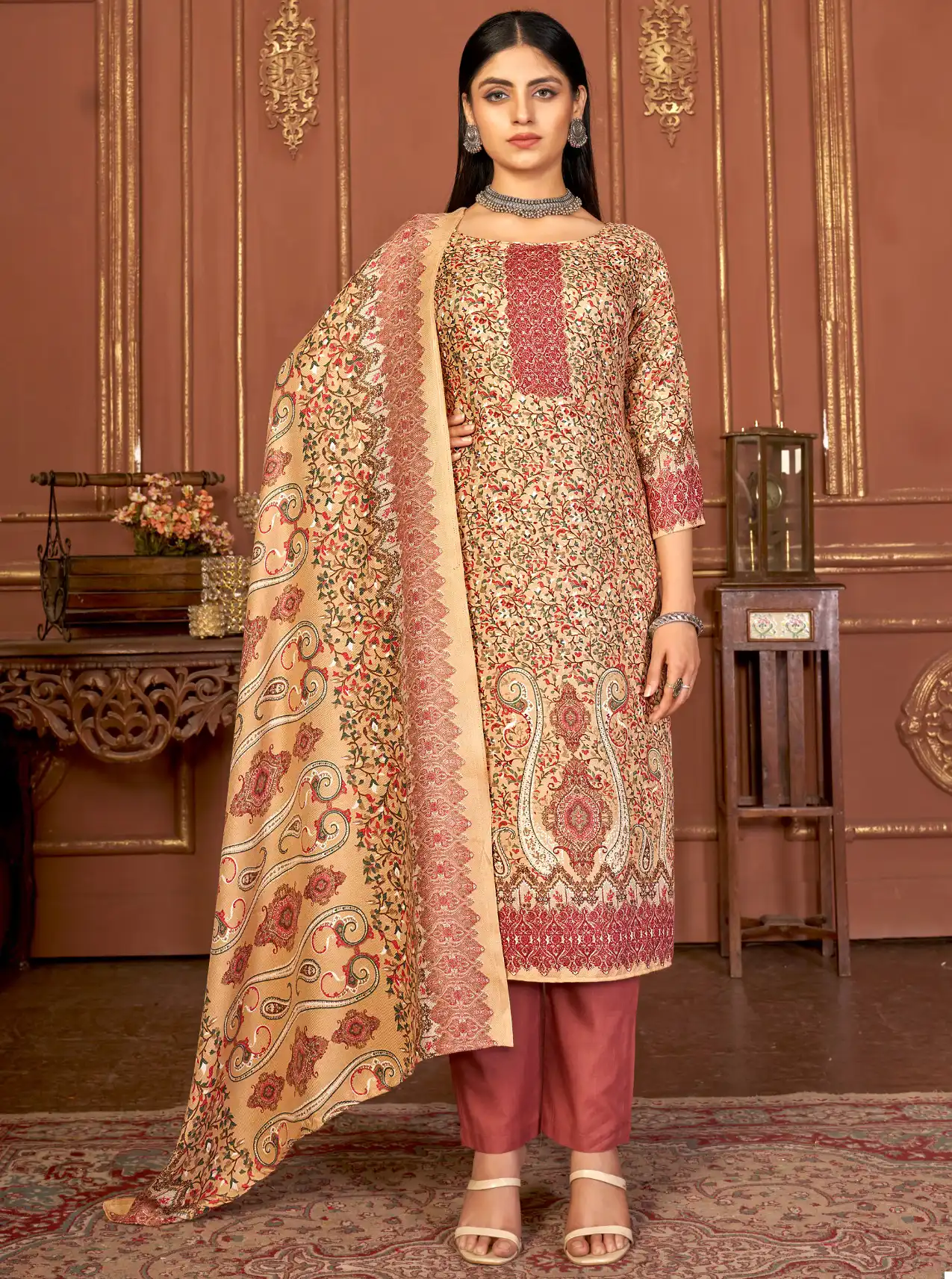 Bipson Safari-2397 Pure Woolen Safari Pashmina Wholesale Winter Wear Suits Catalog — Wholesale Salwar Suits, MPA wholesale from Surat — view 1