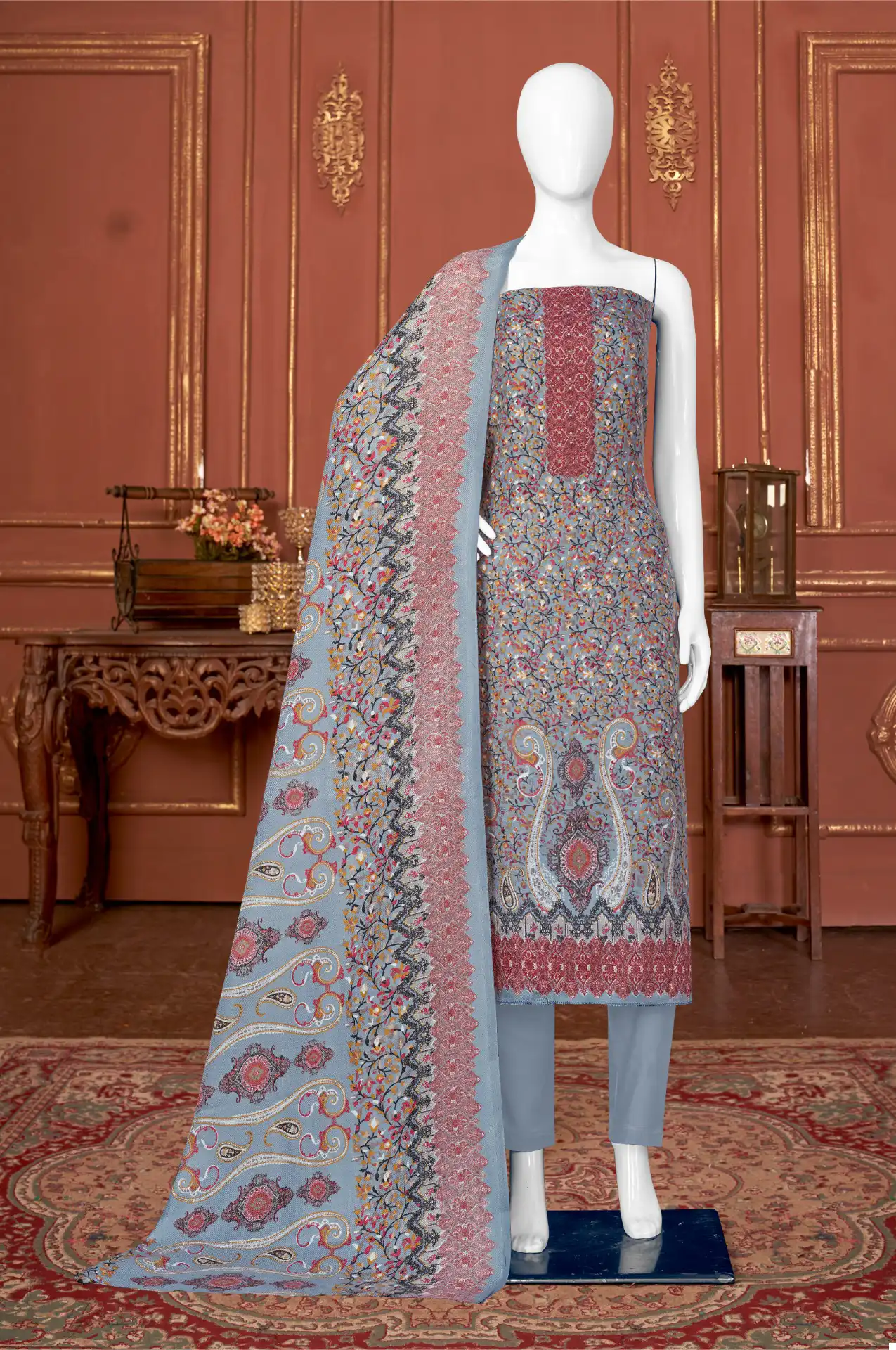 Bipson Safari-2397 Pure Woolen Safari Pashmina Wholesale Winter Wear Suits Catalog — Wholesale Salwar Suits, MPA wholesale from Surat - Gallery Image 4