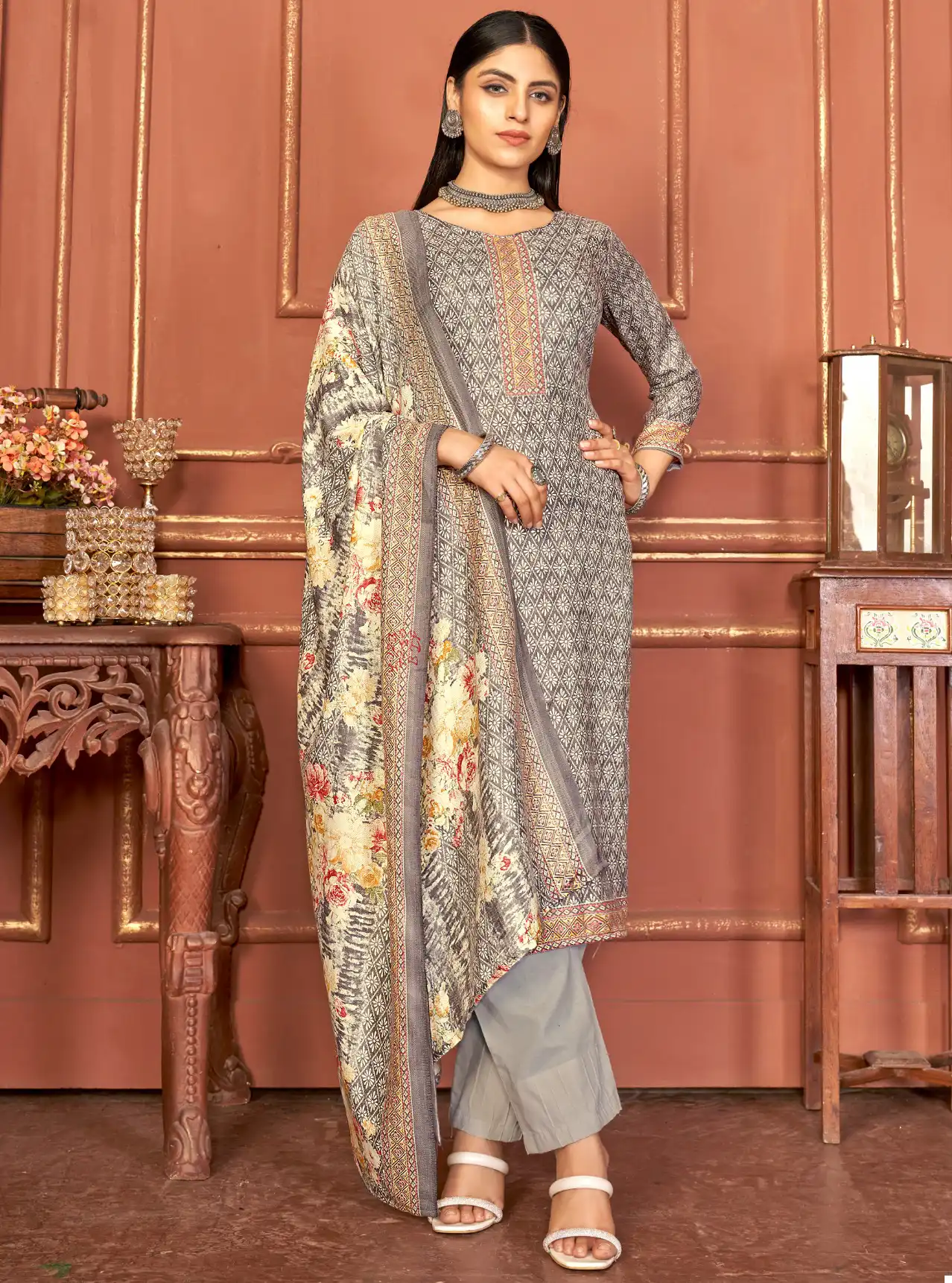 Bipson Safari-2399 Pure Woollen Safari Pashmina Wholesale Winter Wear Suits Catalog — Wholesale Salwar Suits, MPA wholesale from Surat — view 1