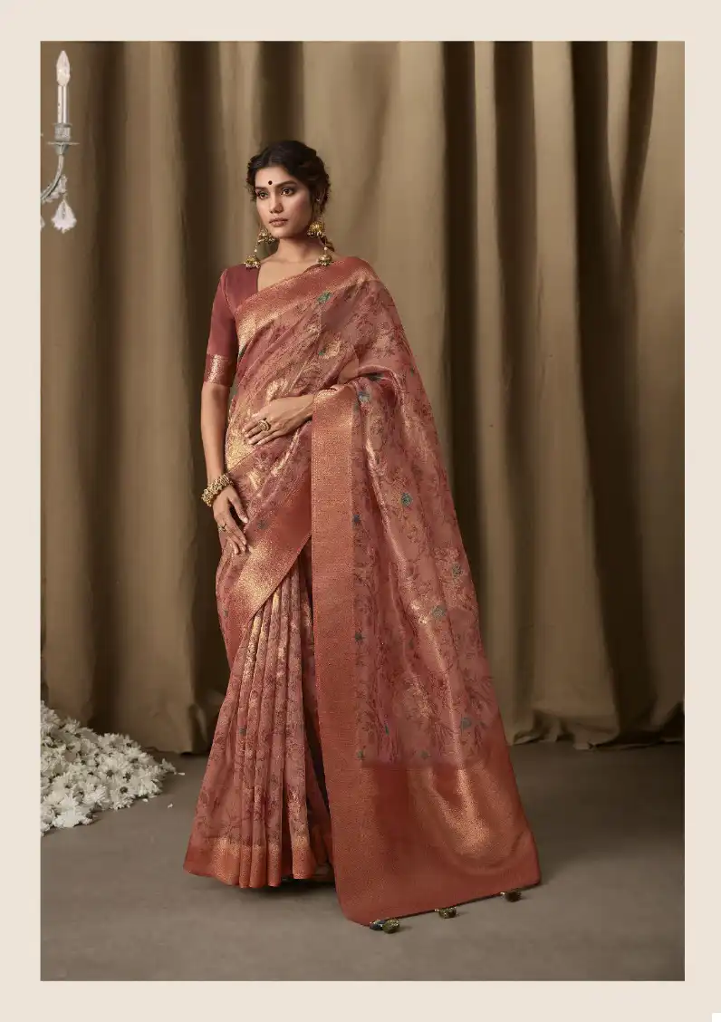 Kimora Saheli Banarasi Tissue Jacquard Wholesale Saree Catalog — Wholesale Sarees, MPA wholesale from Surat - Gallery Image 4