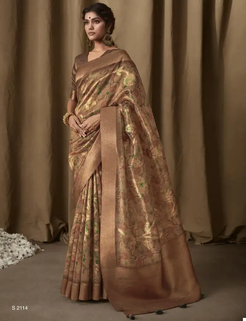 Kimora Saheli Banarasi Tissue Jacquard Wholesale Saree Catalog — Wholesale Sarees, MPA wholesale from Surat — view 1