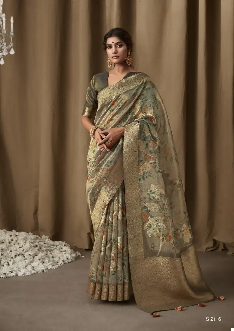 Kimora Saheli Banarasi Tissue Jacquard Wholesale Saree Catalog — Wholesale Sarees, MPA wholesale from Surat - Gallery Image 7