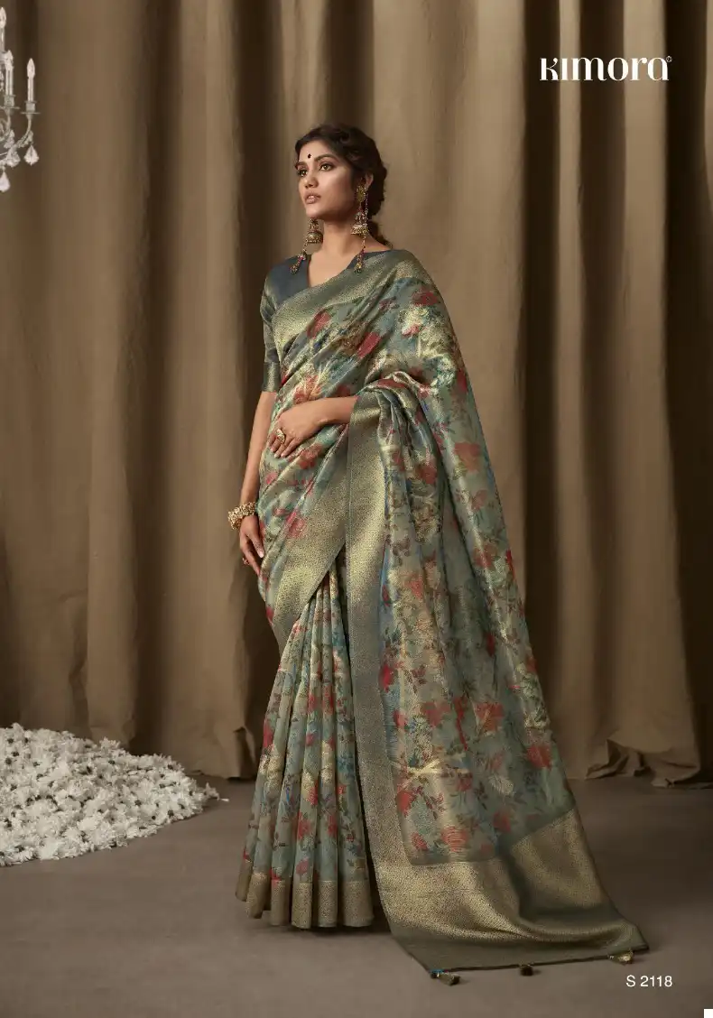 Kimora Saheli Banarasi Tissue Jacquard Wholesale Saree Catalog — Wholesale Sarees, MPA wholesale from Surat - Gallery Image 2