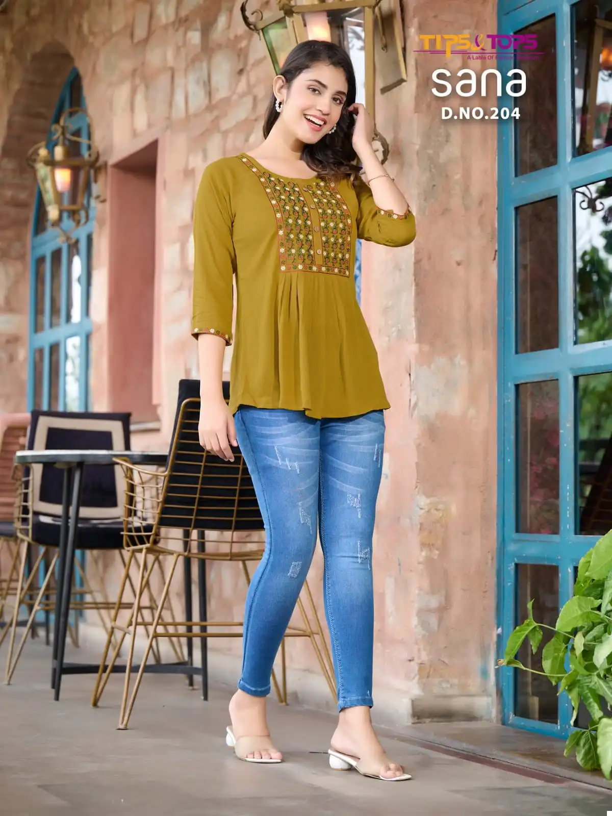 Tips & Tops Sana Vol 02 Rayon Wrinkle Wholesale Fancy Short Tops Catalog — Wholesale Kurtis, MPA wholesale from Surat - Gallery Image 2