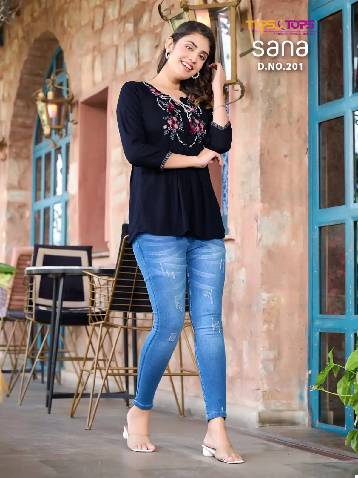 Tips & Tops Sana Vol 02 Rayon Wrinkle Wholesale Fancy Short Tops Catalog — Wholesale Kurtis, MPA wholesale from Surat - Gallery Image 4