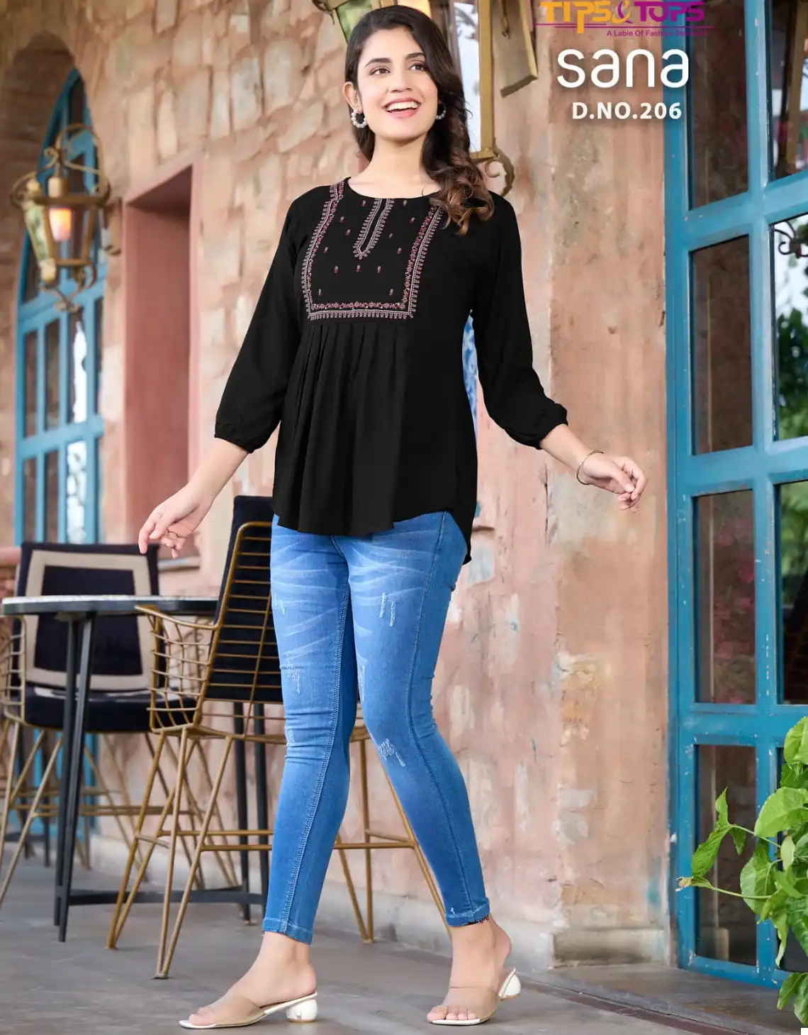 Tips & Tops Sana Vol 02 Rayon Wrinkle Wholesale Fancy Short Tops Catalog — Wholesale Kurtis, MPA wholesale from Surat — view 1